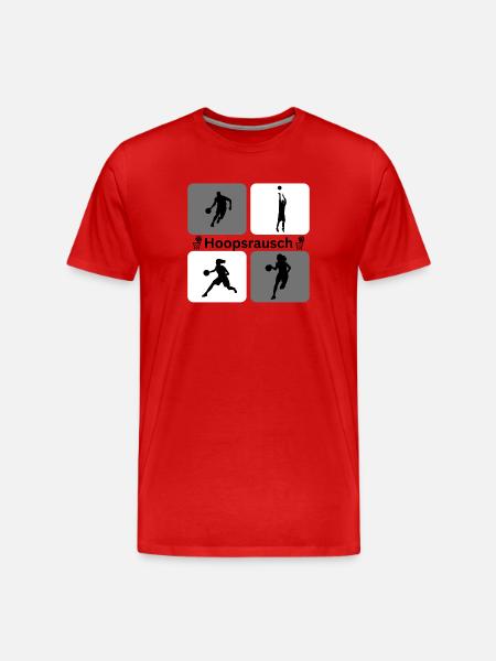 Basketball Silhouettes Dynamics - Men's Premium Organic T-Shirt - red