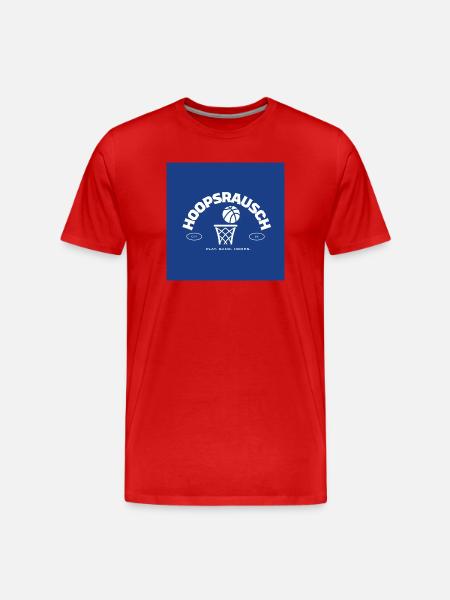 Hoopsrausch Basketball Emblem - Men's Premium Organic T-Shirt - red