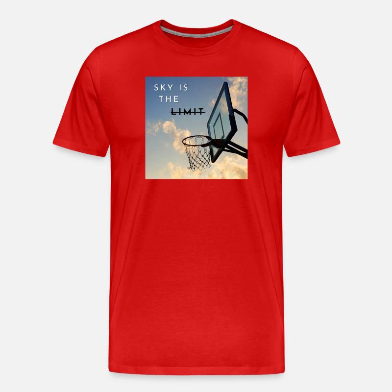 Sky Is The Limit Hoops - Männer Premium Bio T-Shirt - Rot