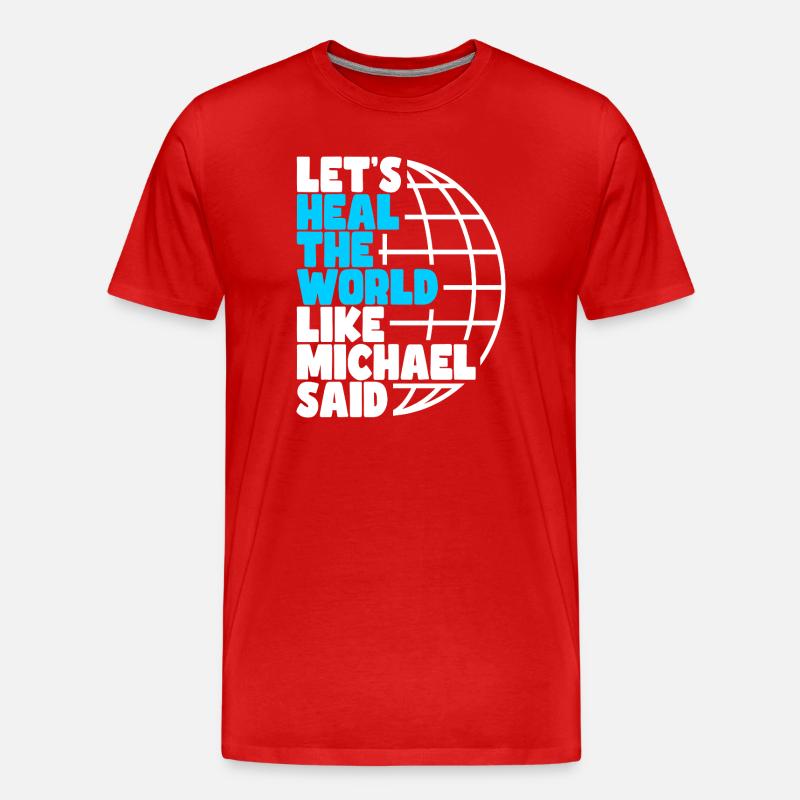 Heal the World - Männer Premium Bio T-Shirt - Rot