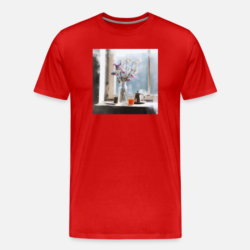 Friedliche Ruhe - Männer Premium Bio T-Shirt - Rot