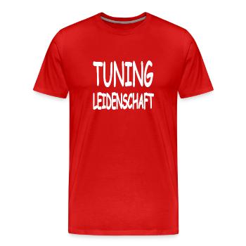 Tuning - Männer Premium Bio T-Shirt - Rot - Vorne - Damien (186cm)