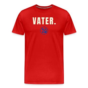VATER. Success Edition – Royal Blue Anker - Männer Premium Bio T-Shirt - Rot - Vorne - Damien (186cm)