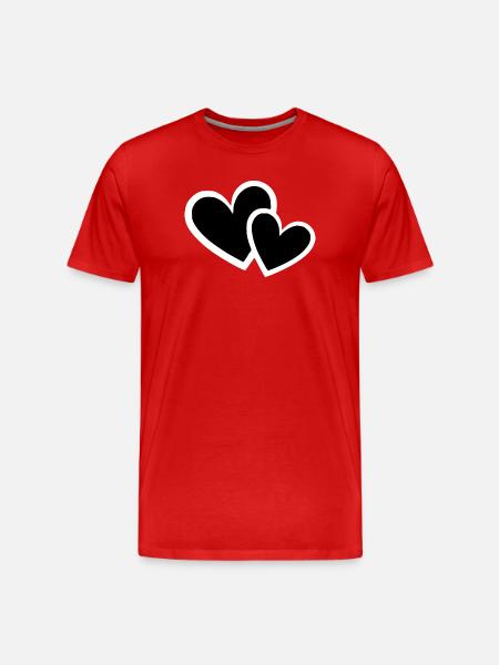 Valentine's Day Heart Gift Valentine's Day - Men's Premium Organic T-Shirt - red