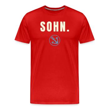 SOHN. Success Edition – Stone Blue Anker - Männer Premium Bio T-Shirt - Rot - Vorne - Damien (186cm)