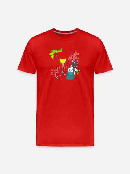 Lab Rat Chaotic Chemistry - Men's Premium Organic T-Shirt - red