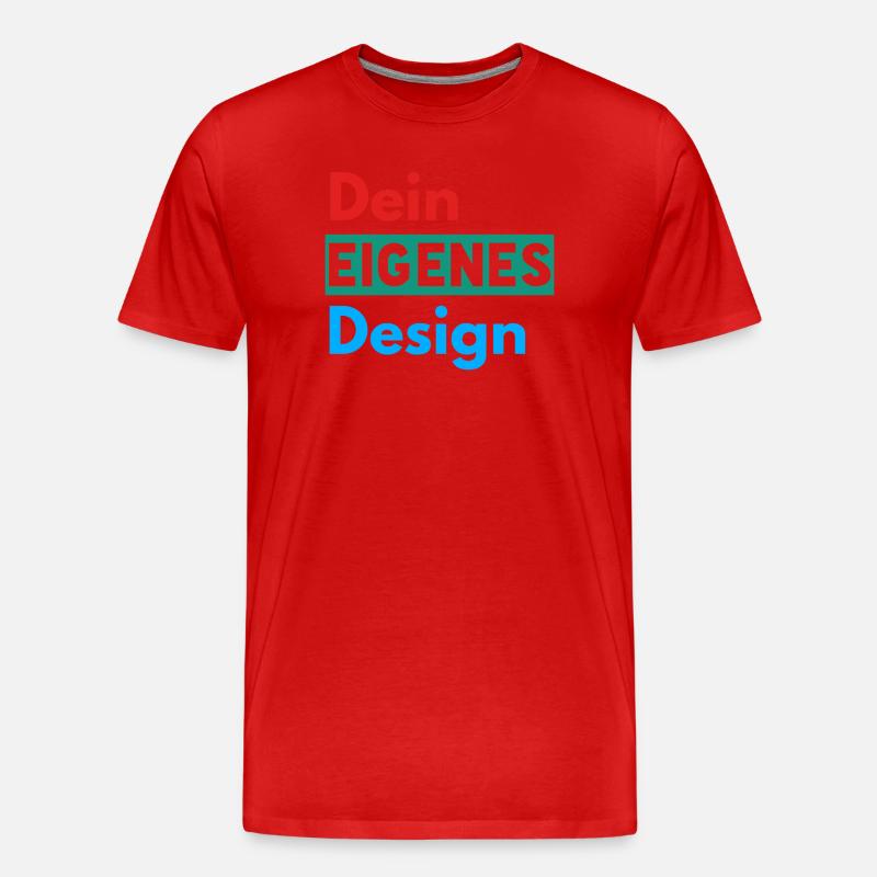 Dein Eigenes Design - Männer Premium Bio T-Shirt - Rot