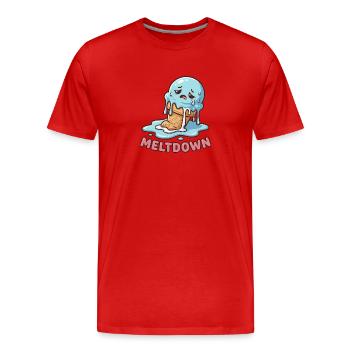 Effondrement total - Dessert triste et drôle - T-shirt bio Premium Homme - rouge - Devant - Damien (186cm)