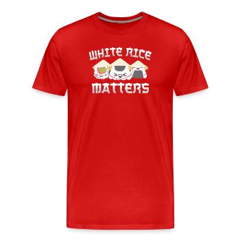 White Rice Matters - Men's Premium Organic T-Shirt - red - Front - Damien (186cm)