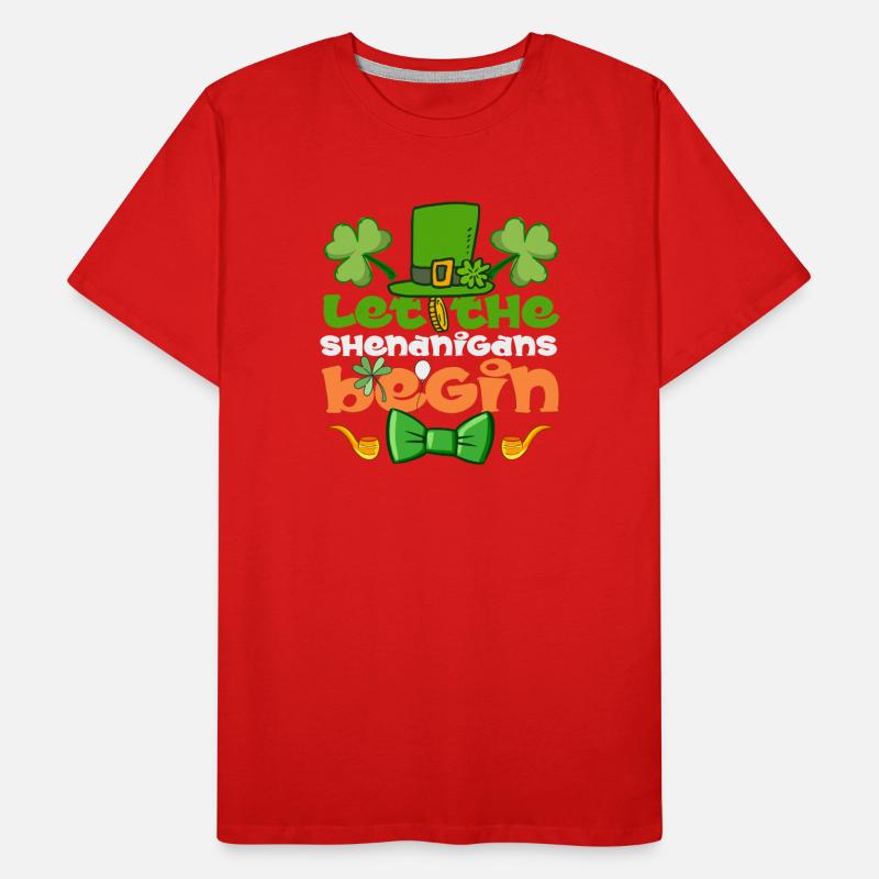 Let The Shenanigans Begin Irish St Patrick’s Day Men's Premium Organic T-Shirt