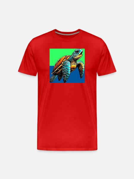 turtle - Men's Premium Organic T-Shirt - red