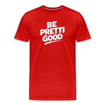 Be Pretty Good - T-shirt bio Premium Homme - rouge - Devant - Damien (186cm)