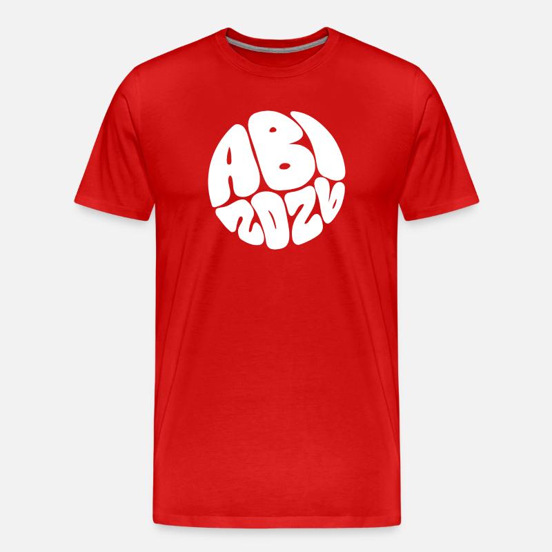 Blob Schrift Kreis Muster - Männer Premium Bio T-Shirt - Rot