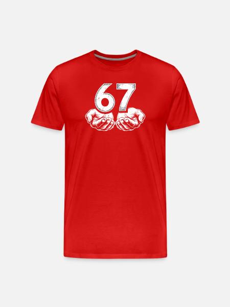 Six Seven Gen Z - Men's Premium Organic T-Shirt - red
