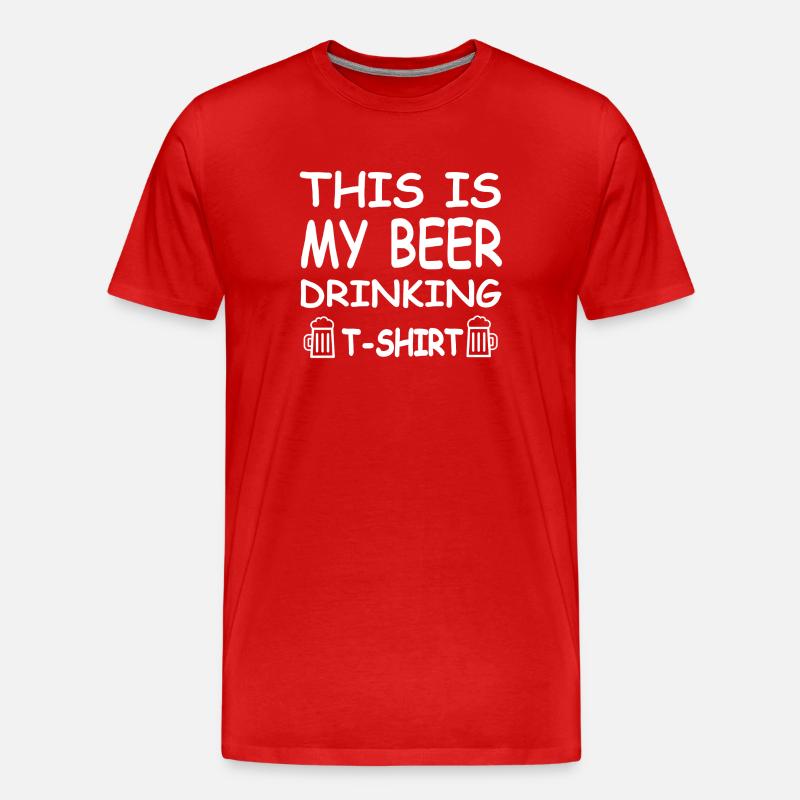 Bier - Männer Premium Bio T-Shirt - Rot