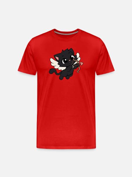 Cats Cupid Kawaii - Men's Premium Organic T-Shirt - red