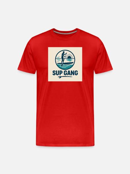SUP GANG at sunset - Men's Premium Organic T-Shirt - red