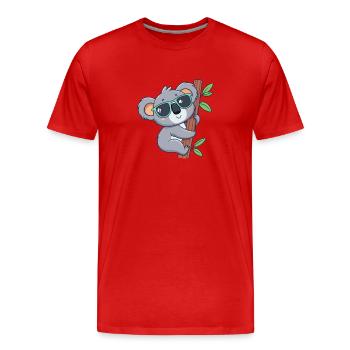 Koala Trendy Sonnenbrille - Männer Premium Bio T-Shirt - Rot - Vorne - Damien (186cm)