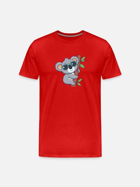 Koala Trendy Sunglasses - Men's Premium Organic T-Shirt - red