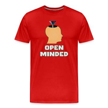 Open Minded - Offener Geist - T-shirt bio Premium Homme - rouge - Devant - Damien (186cm)