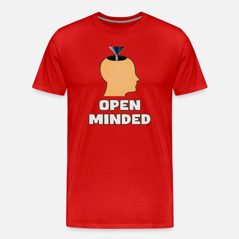 Open Minded - Offener Geist - Männer Premium Bio T-Shirt - Rot