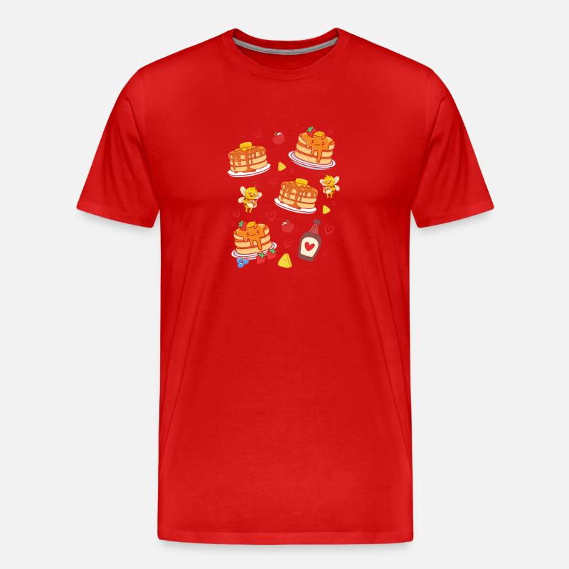 Pfannkuchen - Männer Premium Bio T-Shirt - Rot