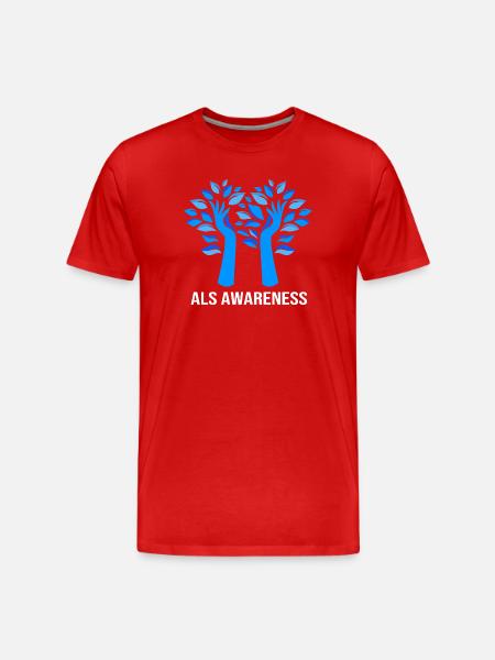 ALS Nervenkrankheit - Männer Premium Bio T-Shirt - Rot