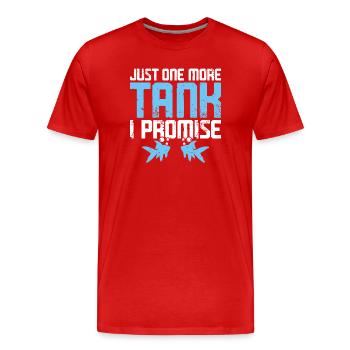 Just One More Fish Tank - Aquarium - Men's Premium Organic T-Shirt - red - Front - Damien (186cm)