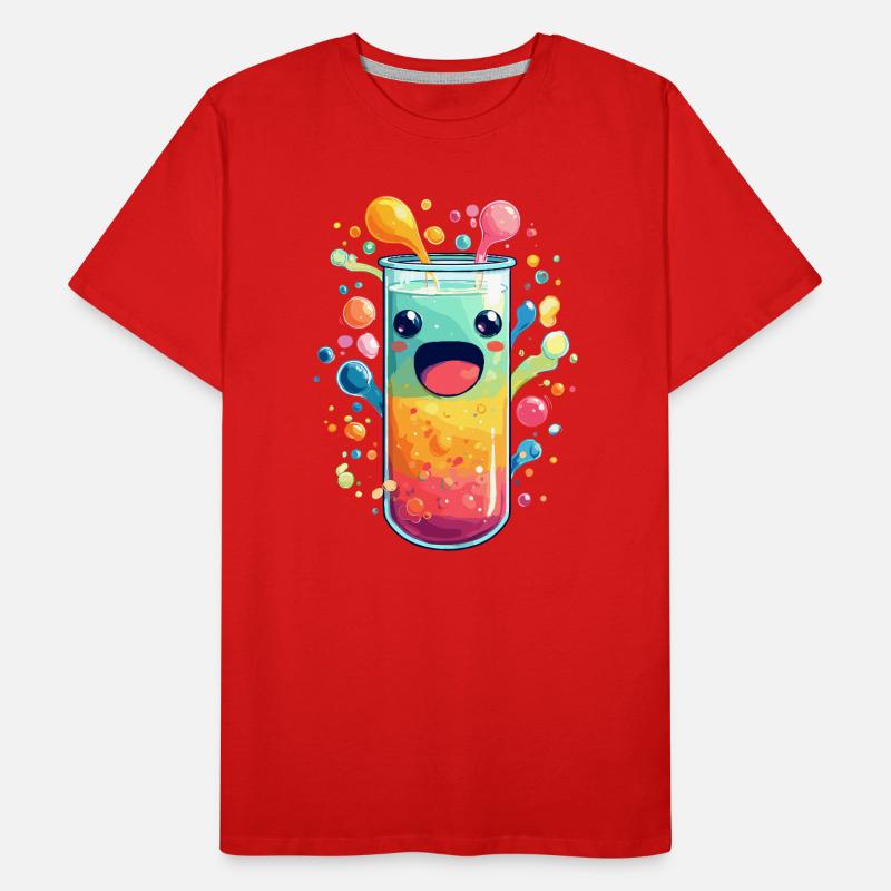 Tube d’essai d’explosion de jus coloré T-shirt bio Premium Homme