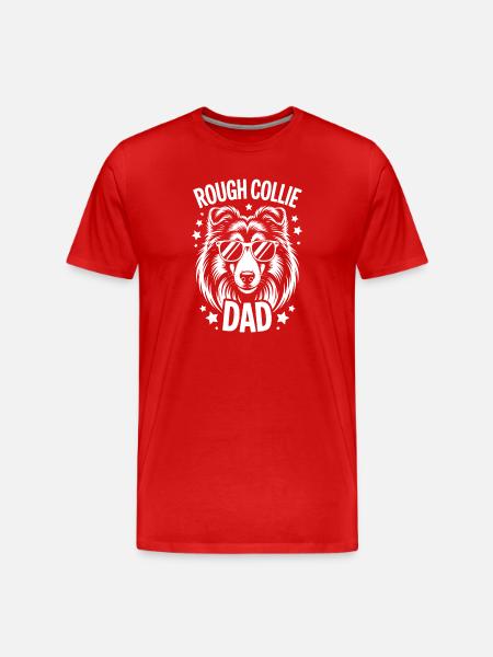 Long-haired collie sayings long-haired collie gift - Men's Premium Organic T-Shirt - red