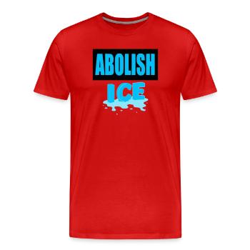 Abolish I.C.E: - Men's Premium Organic T-Shirt - red - Front - Damien (186cm)