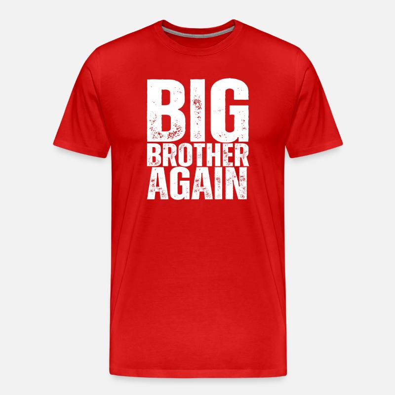 BIG_BROTHER_AGAIN - Männer Premium Bio T-Shirt - Rot