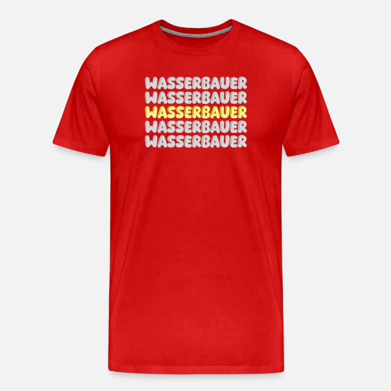 Gift for hydraulic engineer - Men's Premium Organic T-Shirt - red