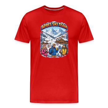 Après Ski Team Bergidyll - Männer Premium Bio T-Shirt - Rot - Vorne - Damien (186cm)
