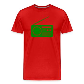 Retro-Radio Design - Männer Premium Bio T-Shirt - Rot - Vorne - Damien (186cm)