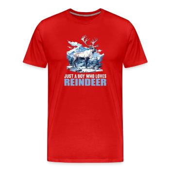 Renne Renne - T-shirt bio Premium Homme - rouge - Devant - Damien (186cm)