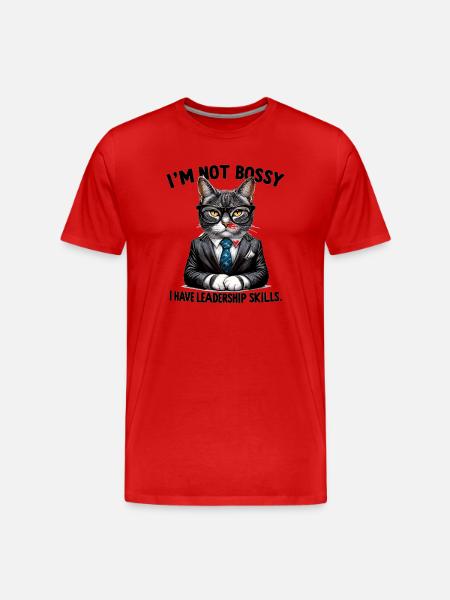 Katzenchef mit Leadership-Skills - Men's Premium Organic T-Shirt - red