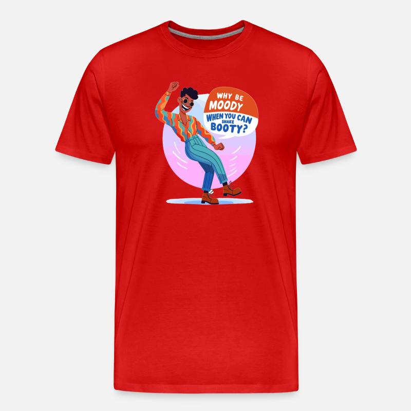 Disco boogie: Why gloomy mood? - Men's Premium Organic T-Shirt - red