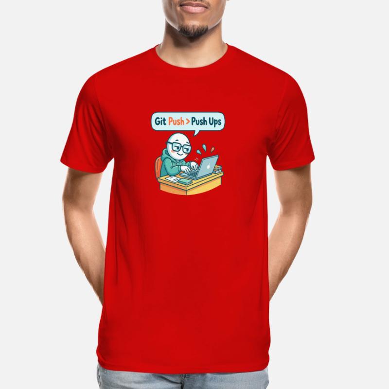 Git Push > Pompes T-shirt bio Premium Homme
