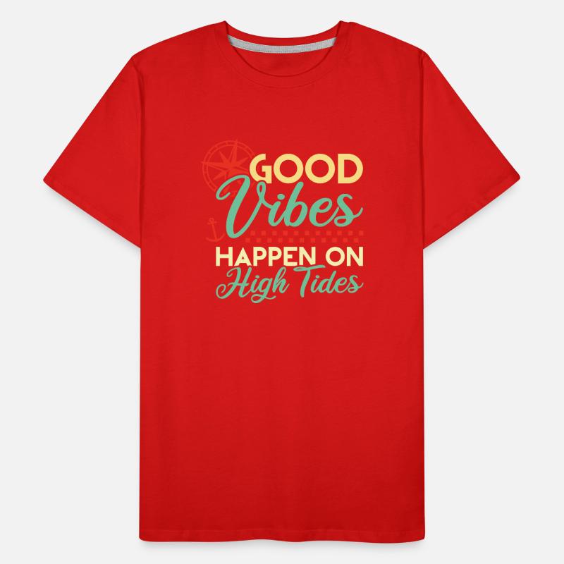 Bonnes vibrations à marée haute T-shirt bio Premium Homme