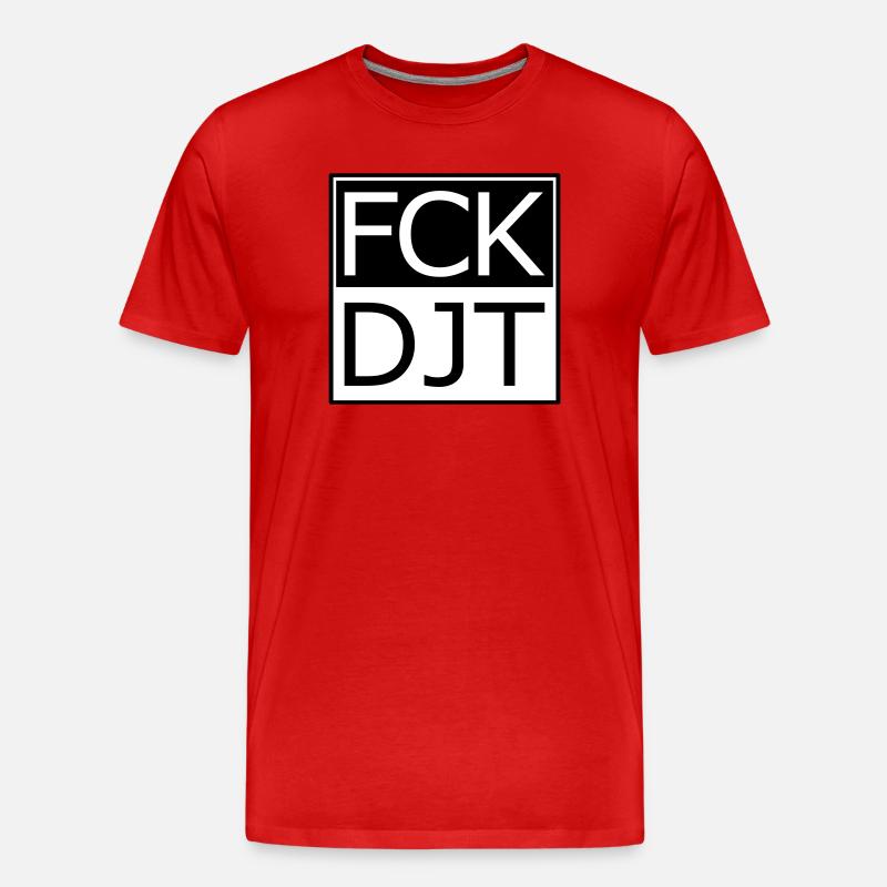 Provokante Blocktypografie Protest - Männer Premium Bio T-Shirt - Rot