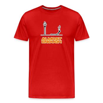 Presque assez - T-shirt bio Premium Homme - rouge - Devant - Damien (186cm)