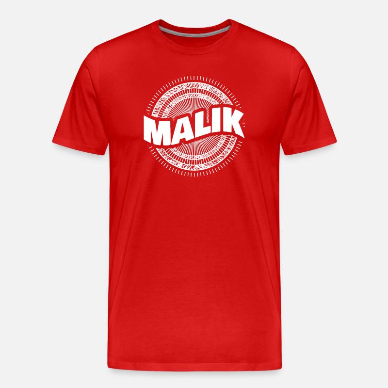 Malik als Name - Männer Premium Bio T-Shirt - Rot