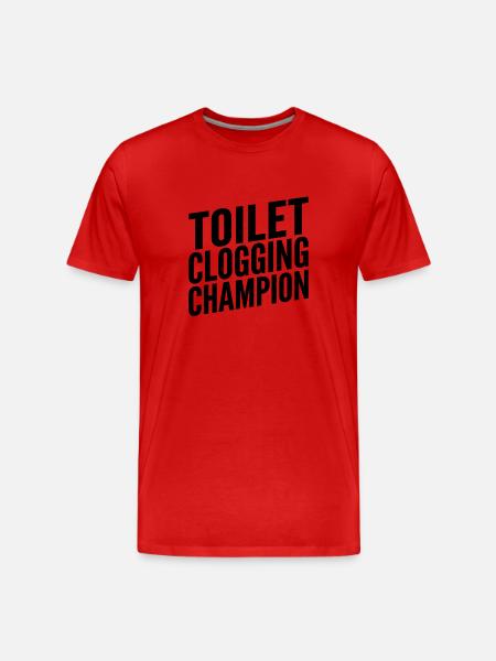 Toilettenschloss-Champion - Männer Premium Bio T-Shirt - Rot