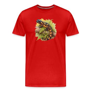 Fire Salamander Salamander - Men's Premium Organic T-Shirt - red - Front - Damien (186cm)
