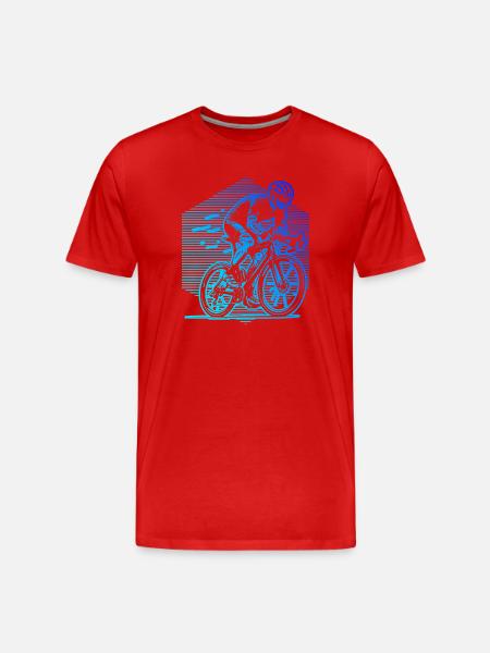 Einfach Roadbike zeitloses Design - Männer Premium Bio T-Shirt - Rot