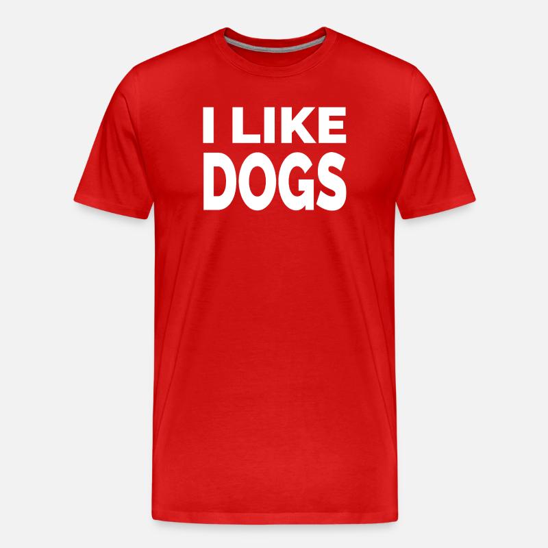 Hunde - Männer Premium Bio T-Shirt - Rot