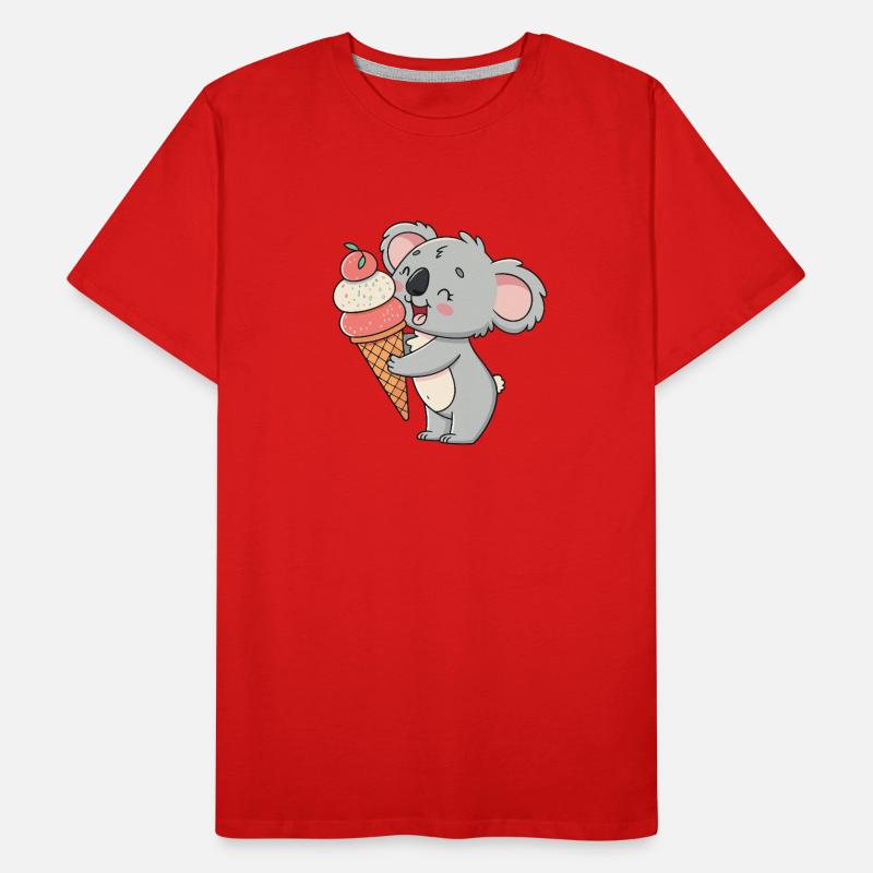 Koala gourmand et cornet de glace Men's Premium Organic T-Shirt
