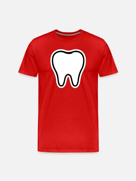 Tooth Symbol - Men's Premium Organic T-Shirt - red