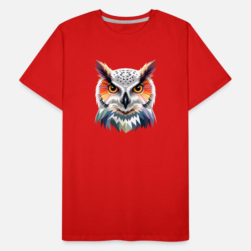 Schneeeule Weiße Eule Kauz Uhu Owl Schnee Eulen Männer Premium Bio T-Shirt